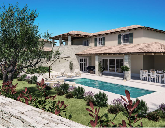 Okolica Savićente Istarska Villa 167.00 m2 ,ljetna kuhinja,bazen