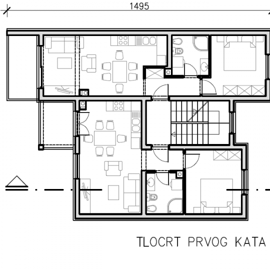 Pula, građevinsko zemljište za zgradu sa 4 stana, Kaštanjer