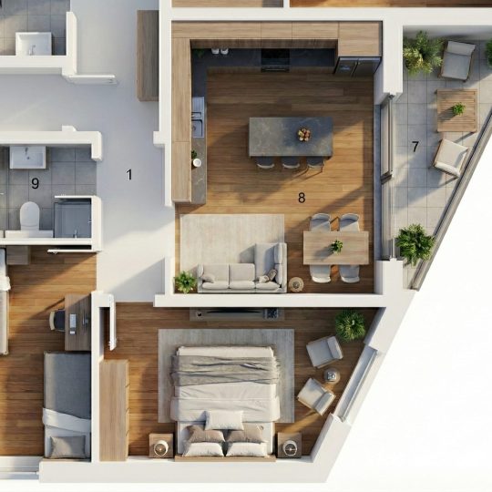 PREKRASAN STAN S POGLEDOM NA MORE – PEROJ, 65 m²