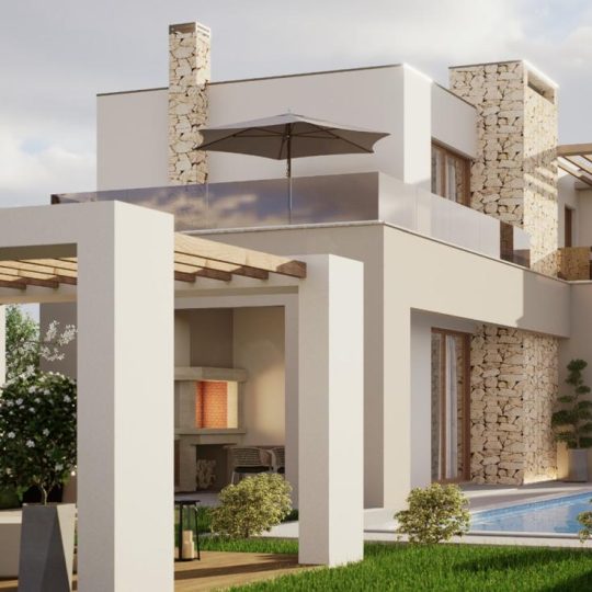 Vodnjan: Moderna kuća s bazenom,u fazi izgradnje, 205 m2