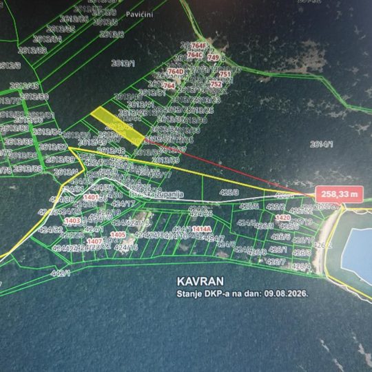 Pavićini: Prodaje se neurbanizirano zemljište, 250 m od mora