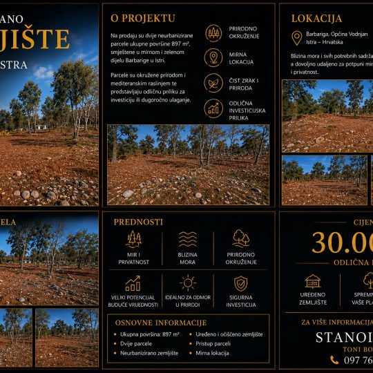 Barbariga: Neurbanizirano zemljište, idealno za odmor i investiciju
