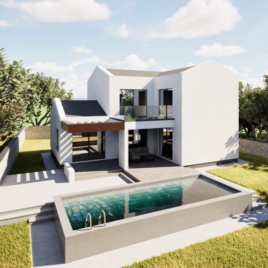 Žminj: Građevinsko zemljište s dozvolom i projektom, 660 m2